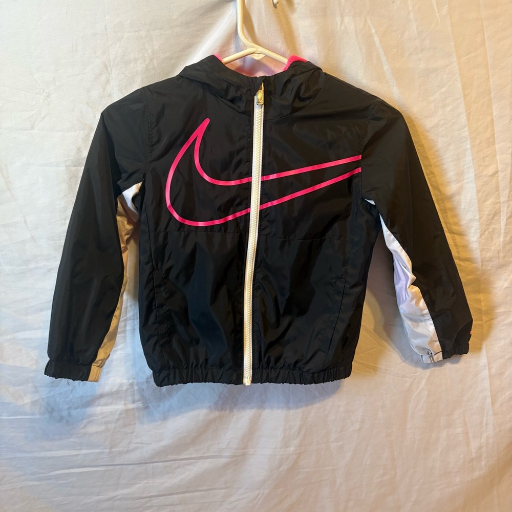 Nike Black Jacket with Pink Swoosh